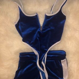 Royal Blue Velvet Pant Set 💙